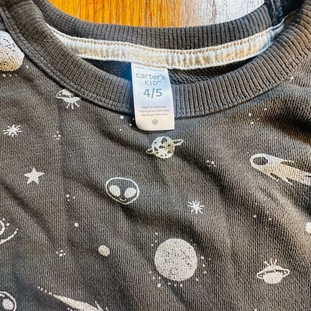 Carter's Gray Space Adventure Sweatshirt NWT